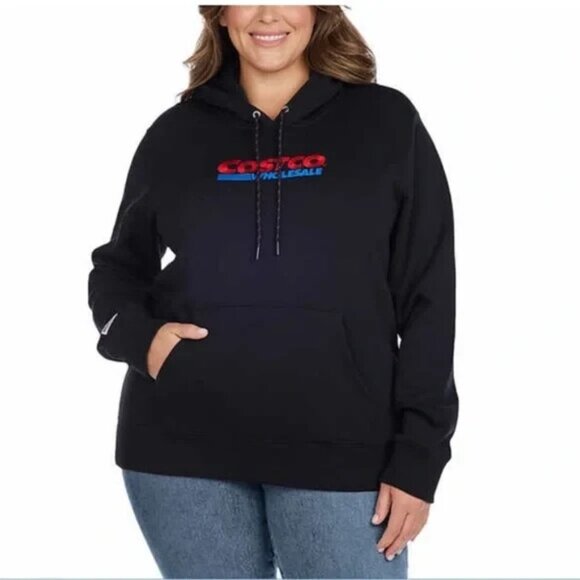 Kirkland Signature Hoodie Sweatshirt Logo (Black, Small/Medium) - Picture 2 of 2